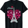 Love Paris Heart Eiffel Tower Souvenir France French Love Classic Shirt