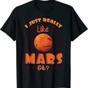 Mars Red Planet Ring Solar System Atmosphere Space T-Shirt