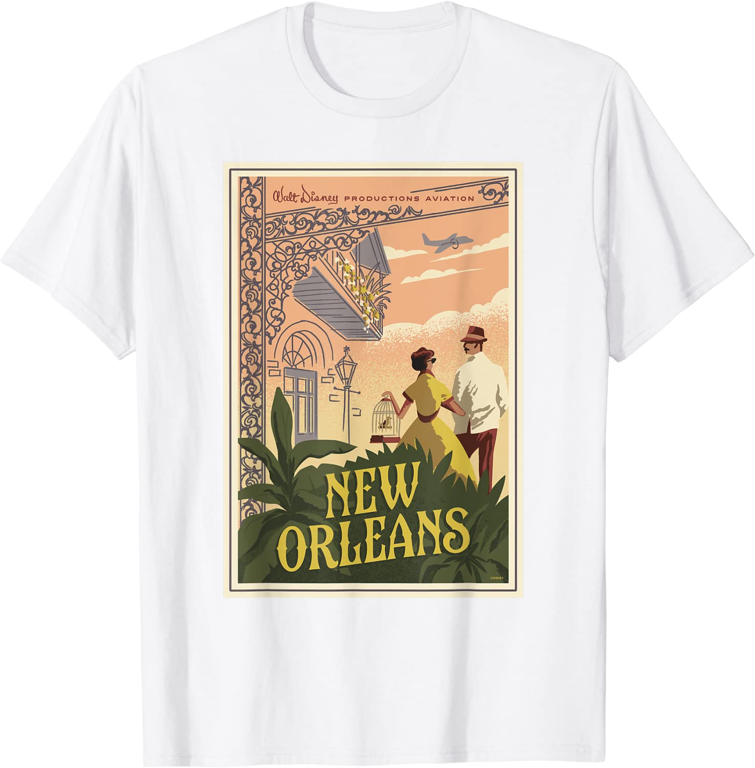 Mickey Mouse One : Walt’s Plane - Travel Poster New Orleans Classic Shirt