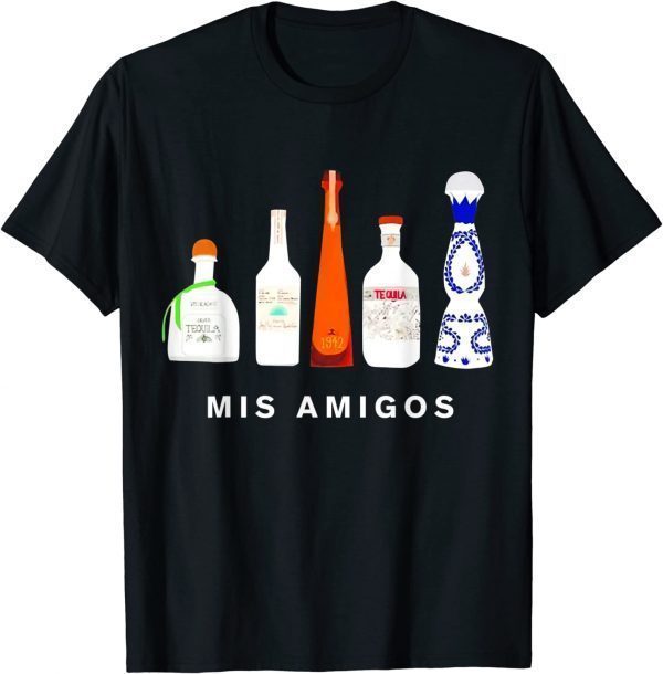 Mis Amigos Tequila Bottles 2023 Shirt