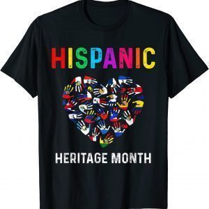 National Hispanic Heritage Month Hands All Countries Flags 2023 Shirt