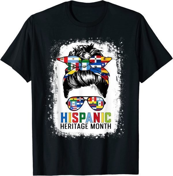 National Hispanic Heritage Month Messy Bun All Countries Classic Shirt