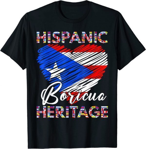 National Hispanic Heritage Month Puerto Rico Flag Boricua Classic Shirt