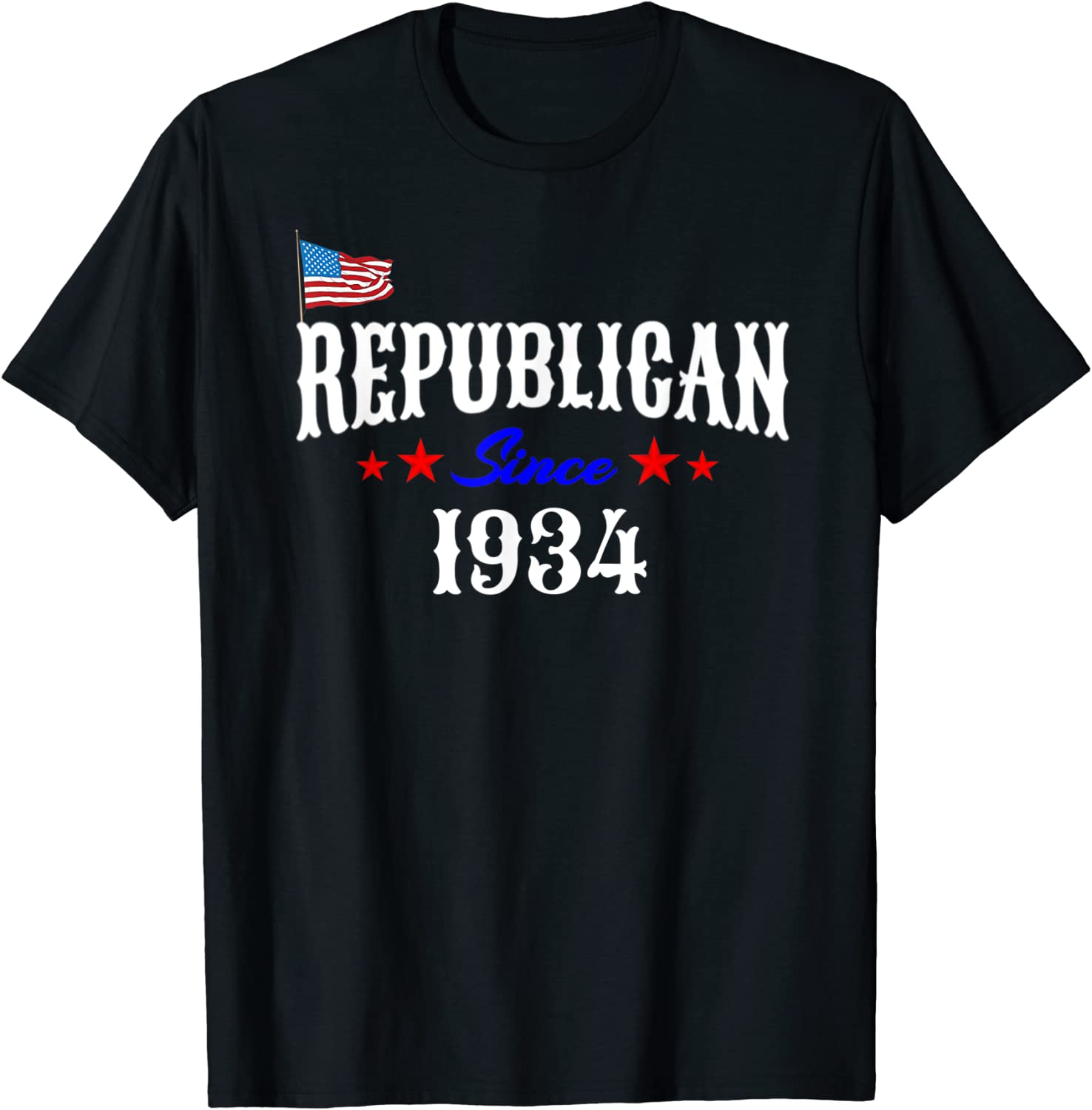 Proud Republican Since 1934 Born Patriotic USA Flag Birthday 2023 Shirt