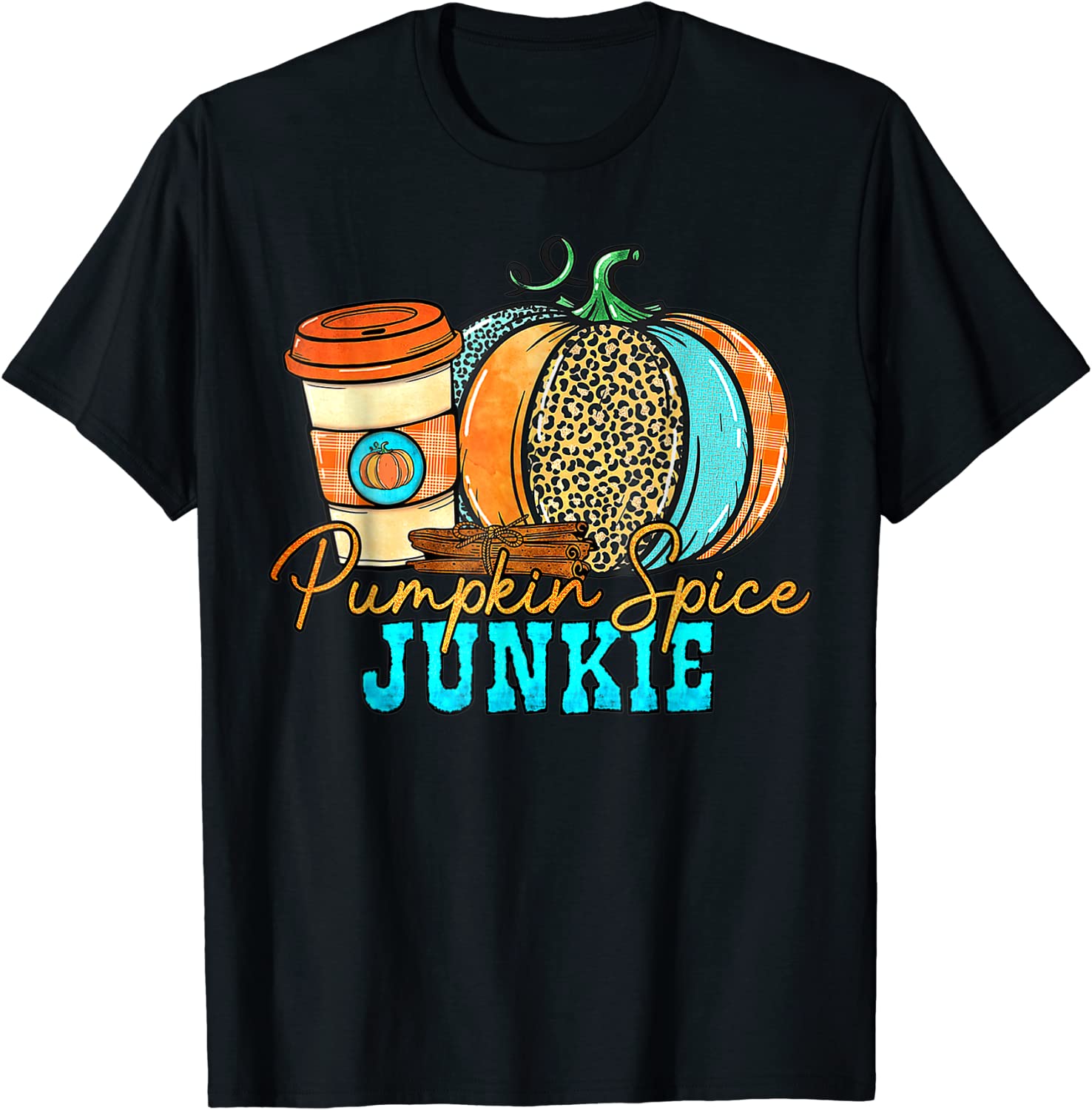 Pumpkin Spice Junkie Pumpkin Spice Latte Leopard Pumpkin Classic Shirt