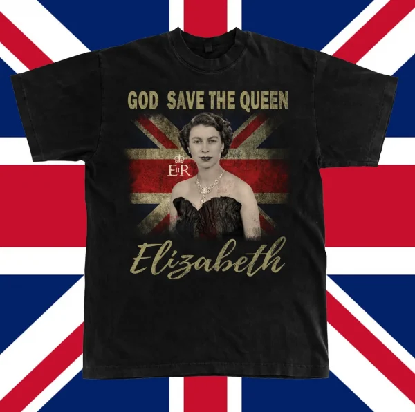 Queen Elizabeth II 1926-2022 God Save The Queen Flag Of England Classic Shirt