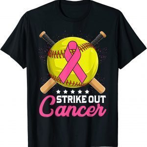 Strike Out Breast Cancer Awareness Day Pink Ribbon Softball 2023 Shirt