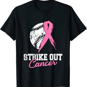 Strike Out Breast Cancer Awareness Pink Ribbon Softball 2022 Shirt