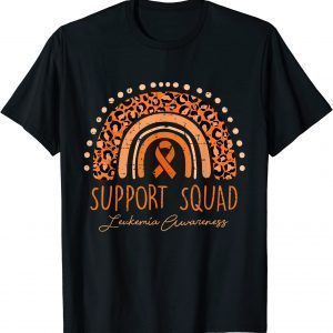 Support Squad Orange Ribbon Leukemia Blood Cancer Awareness Classic Shirt