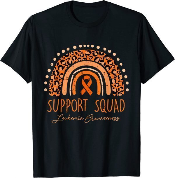 Support Squad Orange Ribbon Leukemia Blood Cancer Awareness Classic Shirt