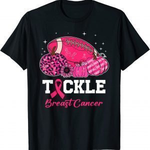 Tackle Breast Cancer Awareness Football Pink Ribbon Pumpkin 2022 Shirt