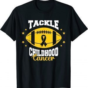 Tackle Childhood Cancer Awareness Football Gold Ribbon 2022 Shirt