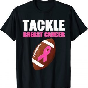 Tackle Pink Ribbon Breast Cancer Awareness Boys Support 2022 Shirt