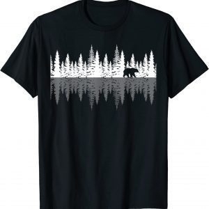 Trees Reflection Wildlife Nature Animal Bear Outdoor Forest 2022 Shirt