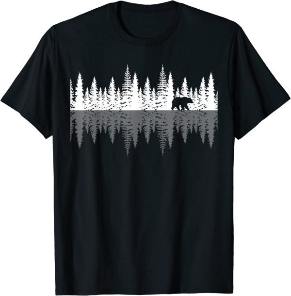 Trees Reflection Wildlife Nature Animal Bear Outdoor Forest 2022 Shirt
