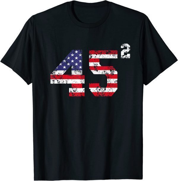 Trump 2024 45 Squared Vintage Flag Classic Shirt