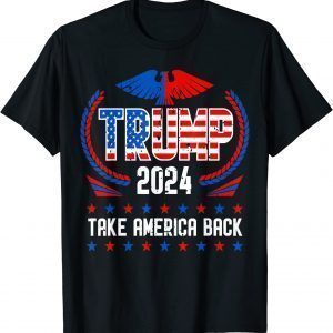 Trump 2024, American US Flag Take America Back Pro Trump Classic Shirt