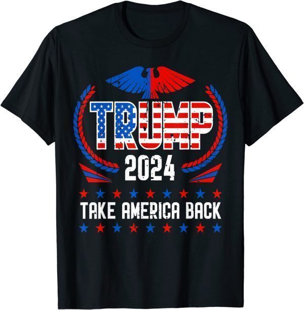 Trump 2024, American US Flag Take America Back Pro Trump Classic Shirt