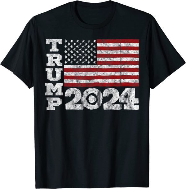 Trump 2024 Donald Trump Take America Back USA Flag Classic Shirt