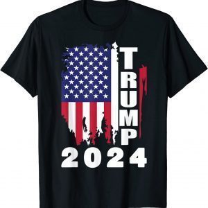 Trump 2024 Take American Back Election USA Flag Classic Shirt