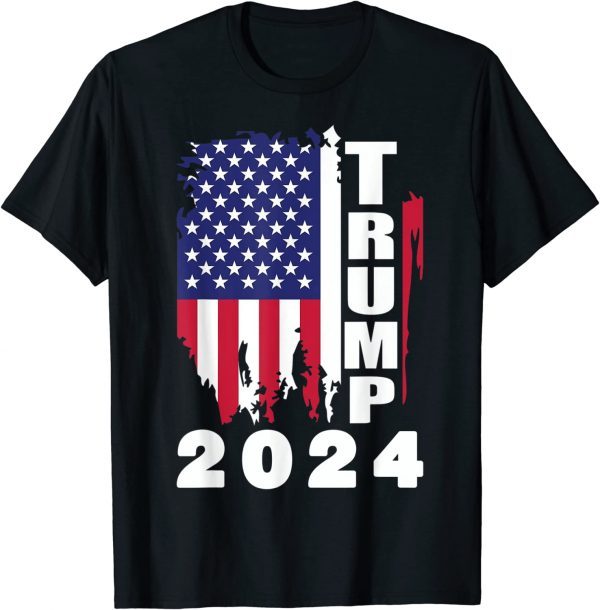 Trump 2024 Take American Back Election USA Flag Classic Shirt