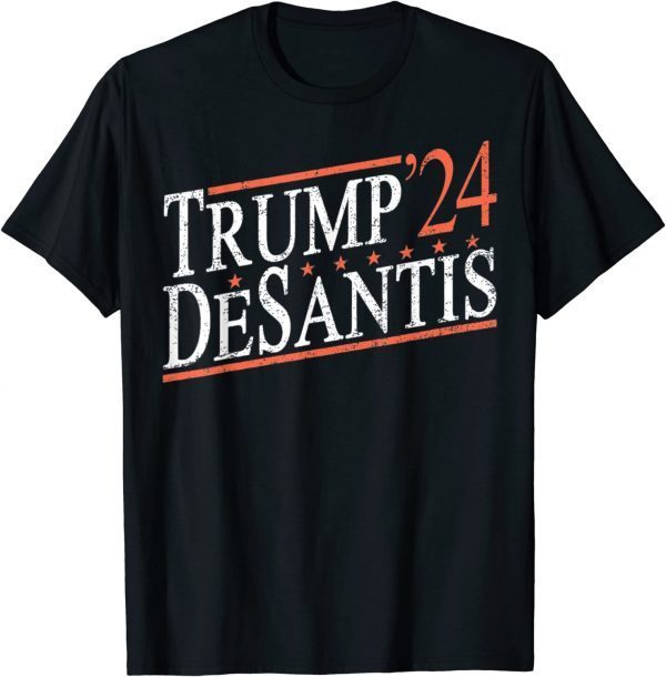 Trump Desantis 2024 Save America USA Flag Republican Classic Shirt