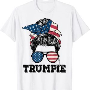 Trumpie Anti Biden Messy Bun US Flag Trumpie Trump 2024 Limited Shirt