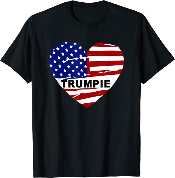 Trumpie Anti Biden Rally Wear US Flag Heart Vintage 2023 Shirt