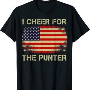 USA American Flag Football I Cheer For The Punter 2023 Shirt