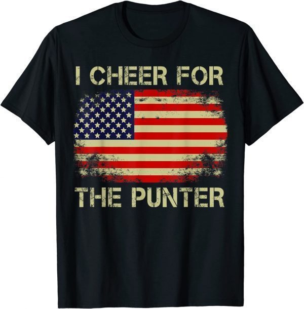 USA American Flag Football I Cheer For The Punter 2023 Shirt