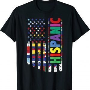 USA And Latin American Countries Flag Hispanic Heritage 2022 Shirt