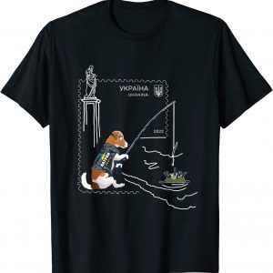 Ukrposhta New Postage Stamp Patron Dog With A Fishing Rod 2023 Shirt