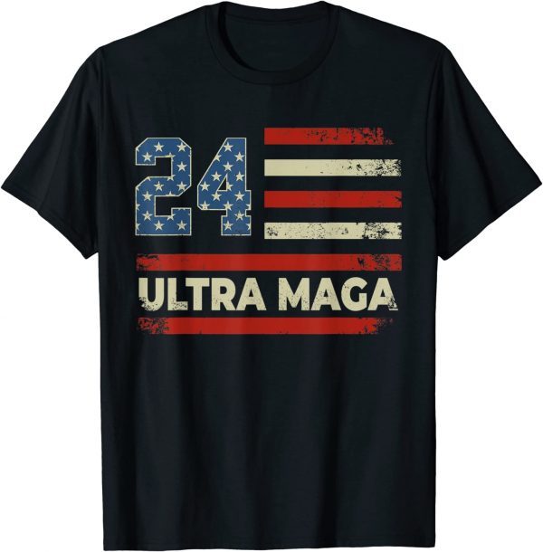 Ultra Maga Trump 2024 Ultra Maga American Flag USA Flag Classic Shirt