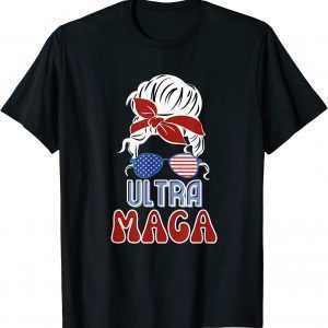 Ultra Maga Trump American Flag Patriotic Anti Biden 2023 Shirt