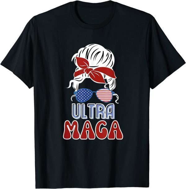 Ultra Maga Trump American Flag Patriotic Anti Biden 2023 Shirt