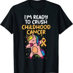 Unicorn Dab Ready To Crush Childhood Cancer Awareness Girls 2023 Shirt