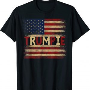 Vintage American Flag Trumpie Anti Biden Classic Shirt
