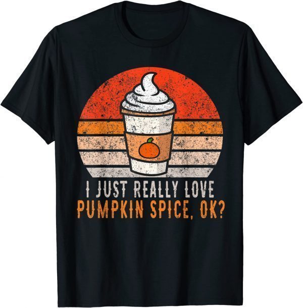 Vintage I Love Pumpkin Spice Cute Pumpkin Spice 2023 Shirt