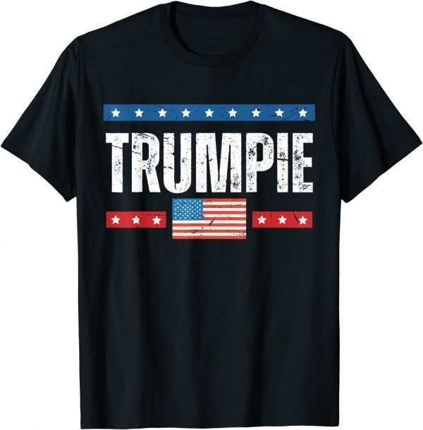 Vintage Trumpie Anti Biden Political US Flag T-Shirt