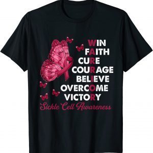 Warrior Win Faith Cure Ribbon Sickle Cell Awareness 2023 Shirt