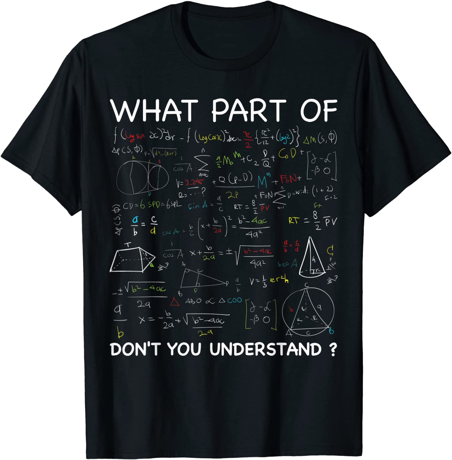 What Part Of Don't You Understand Math Teacher Student Classic Shirt
