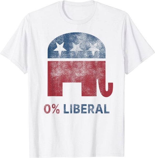 Zero Percent Liberal 0% Liberal Republican Vintage 2023 Shirt