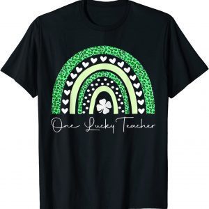 one lucky teacher st patricks day rainbow 2023 Shirt