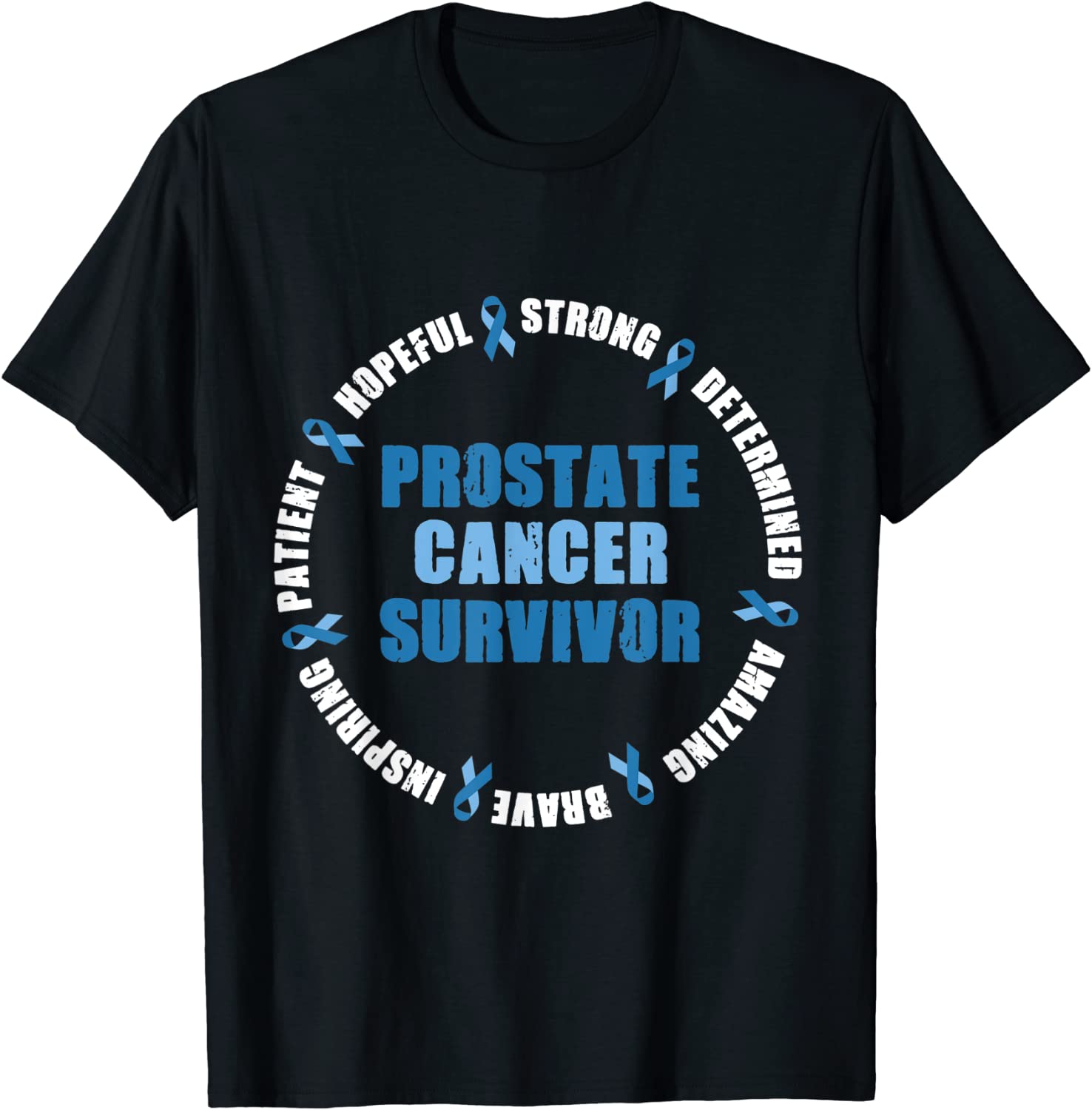 prostate cancer Survivor Warrior fighter Light Blue Ribbon 2023 Shirt