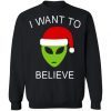 Alien i want to believe Christmas Classic Shirt