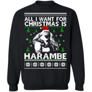 All i want for Christmas is Harambe Christmas 2022 Shirt