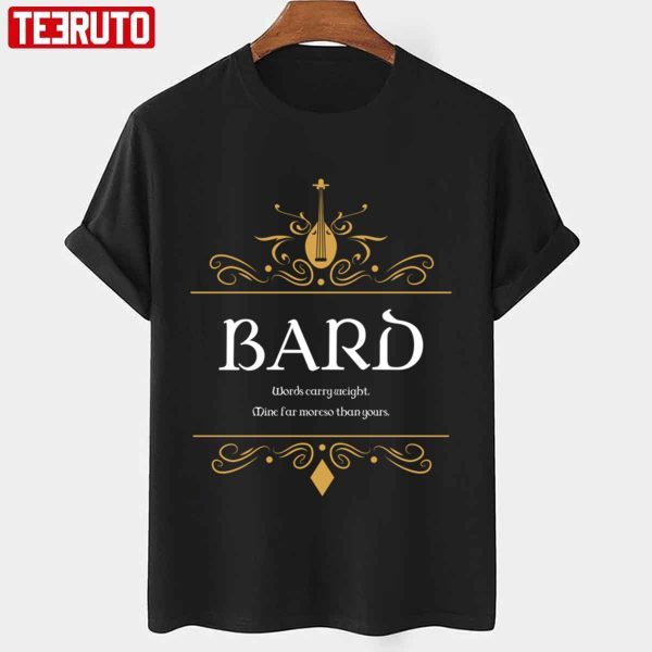 Bard Bards Buff D&D Dungeons & Dragons Design T-shirt