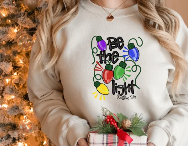 Be The Light Matthew 5:14 Christian Christmas 2022 Shirt