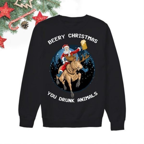 Beery Christmas You Drunk Animals 2022 Shirt