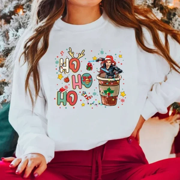 Black Widow Retro Ho Ho Ho Christmas 2022 Shirt